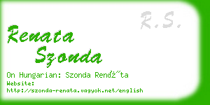 renata szonda business card